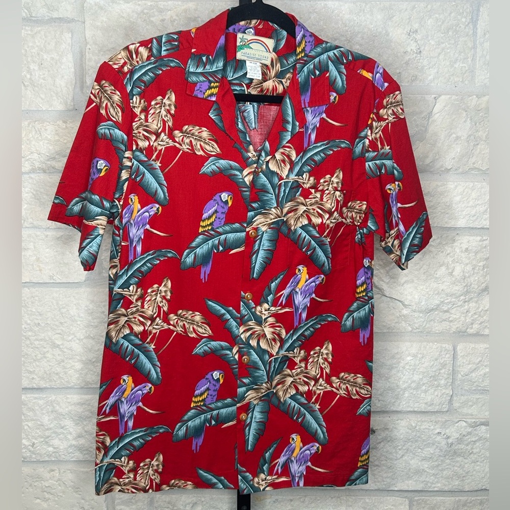 Paradise Found Vintage Magnum P.I. Hawaiian Shirt Size Medium Classy Beautiful